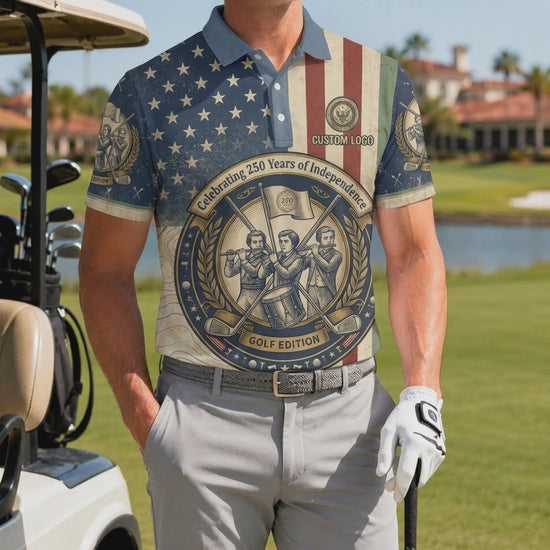 Video preview showcase capturing the 4-way stretch material flexibility, cooling moisture-wicking mesh, and historical color depth of the polo.