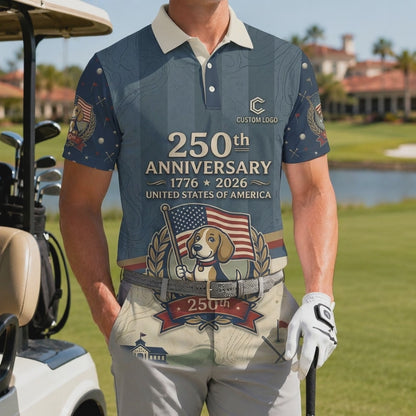 360-degree video showcase of the beagle 250th anniversary golf polo
