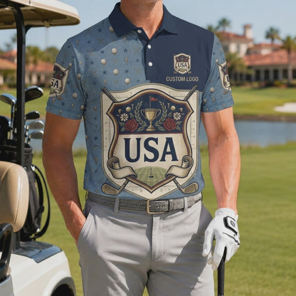 Video preview showcase capturing the 4-way stretch material flexibility, cooling sweat-wicking knit texture, and crisp color details of the polo.