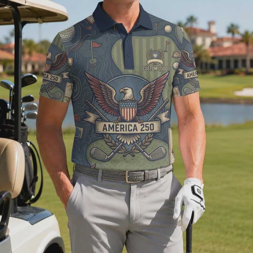 Video preview showcase capturing the 4-way stretch material flexibility, cooling sweat-wicking knit texture, and crisp color details of the polo.