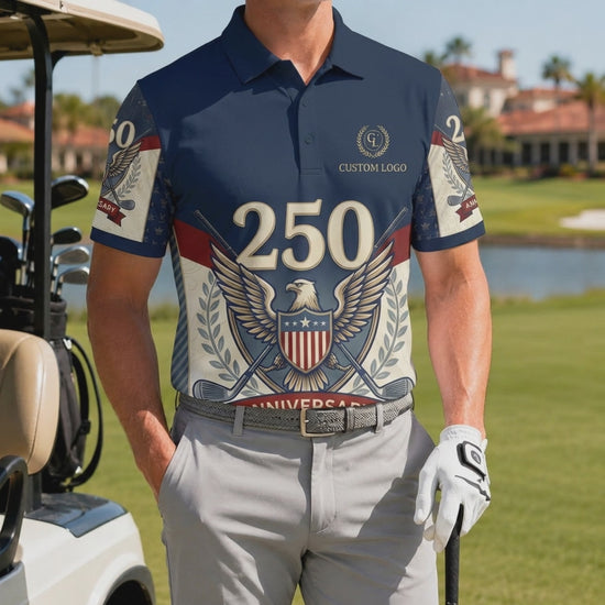 Video preview showcase capturing the 4-way stretch material flexibility, cooling sweat-wicking knit texture, and crisp color details of the polo.