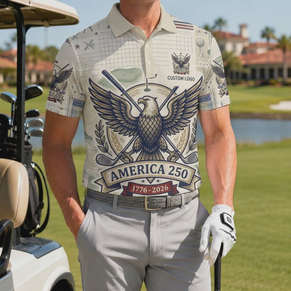 Video preview showcase capturing the 4-way stretch material flexibility, cooling sweat-wicking knit texture, and crisp color details of the polo.