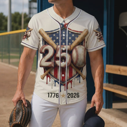 Video Showcase Of The Custom USA 250th Anniversary Baseball Shield Jersey With Basketball-Inspired Patriotic Design