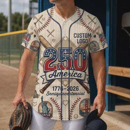 Custom 250th Anniversary America Baseball Jersey 1776-2026