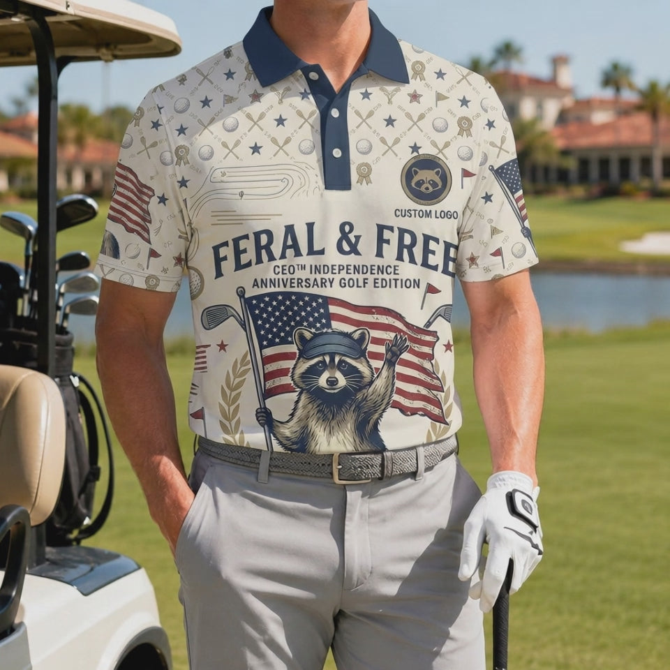 Video preview showcase capturing the 4-way stretch material flexibility, cooling sweat-wicking knit texture, and crisp color details of the polo.