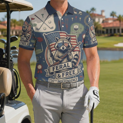 Video showcase of the fun and bold Feral & Free golf polo