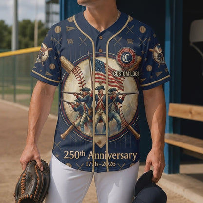 Video showcasing the Revolutionary soldiers 250th anniversary baseball jersey details