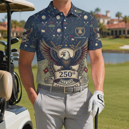 Video preview showcase capturing the 4-way stretch flexibility, moisture-wicking mesh texture, and color gradient of the polo shirt.