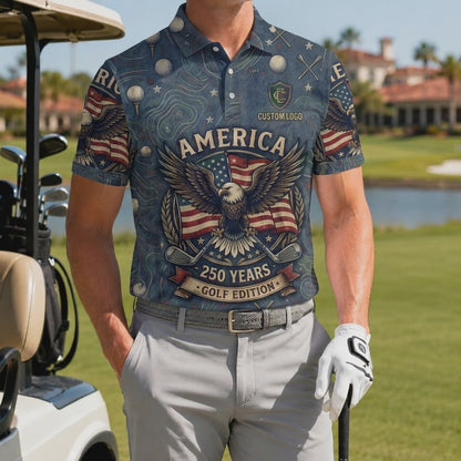 Video preview showcase capturing the 4-way stretch material flexibility, cooling sweat-wicking knit texture, and crisp color details of the polo.