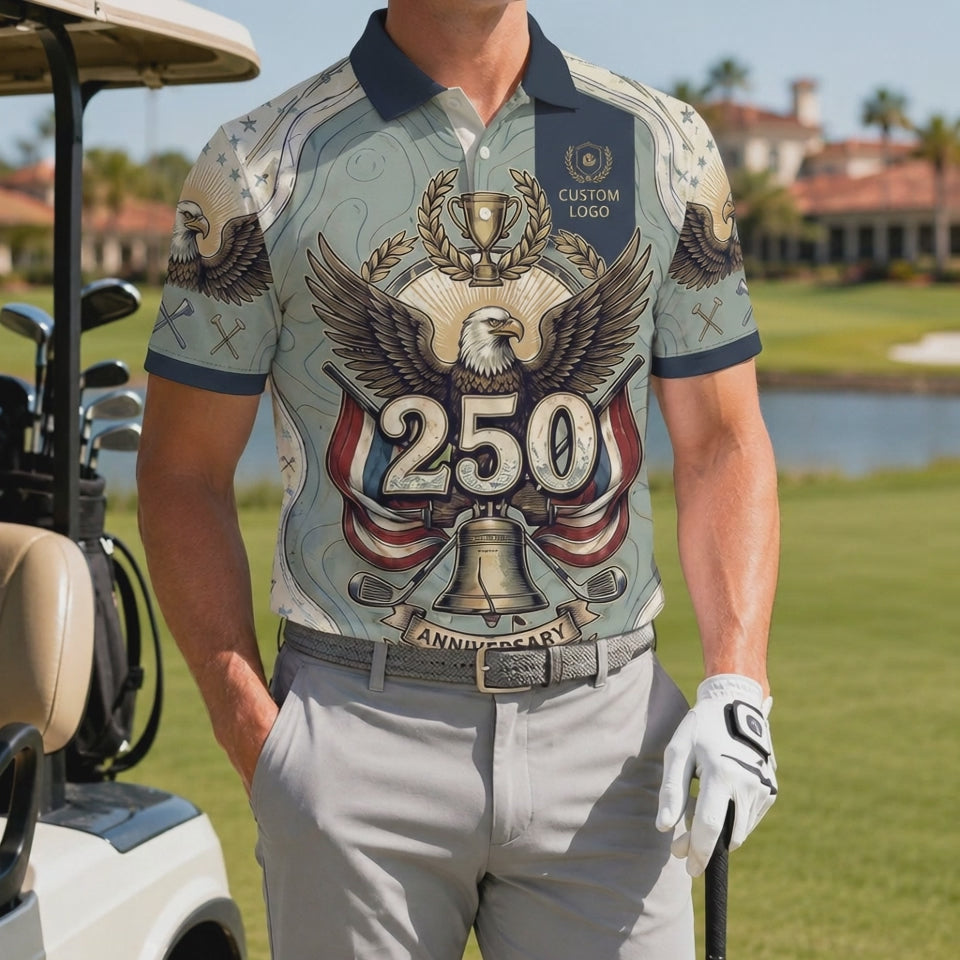 Video preview showcase capturing the premium moisture-wicking weave flexibility and rich vintage color tones of the custom golf polo shirt.
