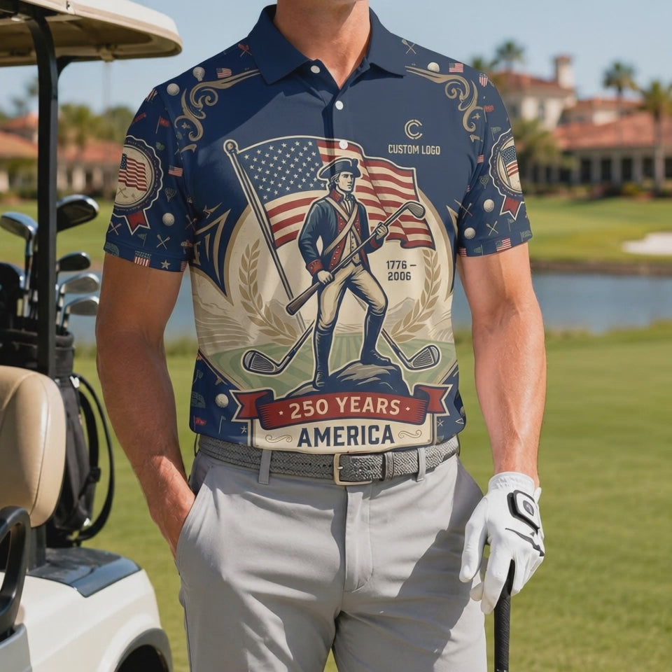 360-degree video showcase of the revolutionary patriot polo