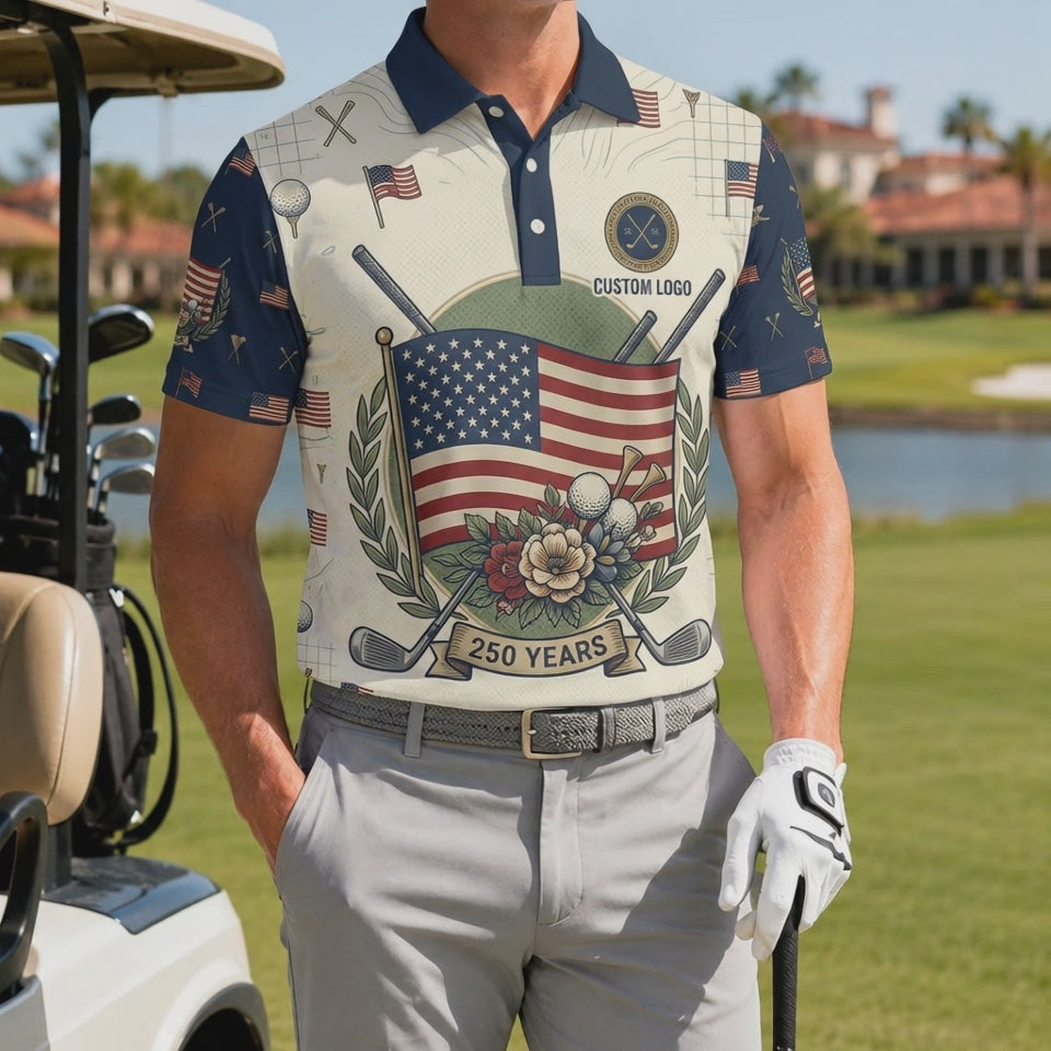 Video preview showcase capturing the 4-way stretch material flexibility, cooling sweat-wicking knit, and rich print depth of the polo shirt.