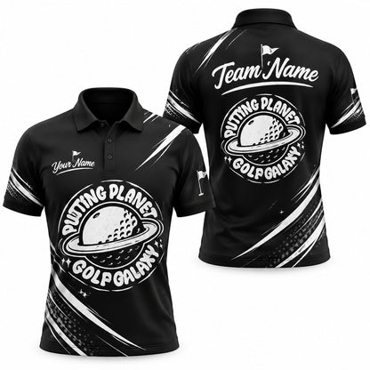 Putting Planet Golf Galaxy Sport Personalized Golf Polo Shirt