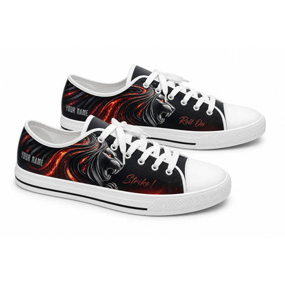 Roaring Lion Bowling Graphic Custom Low Top Shoes
