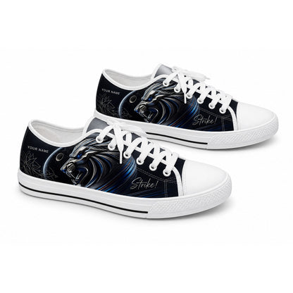 Roaring Lion Strike Graphic Personalized Low Top Shoes
