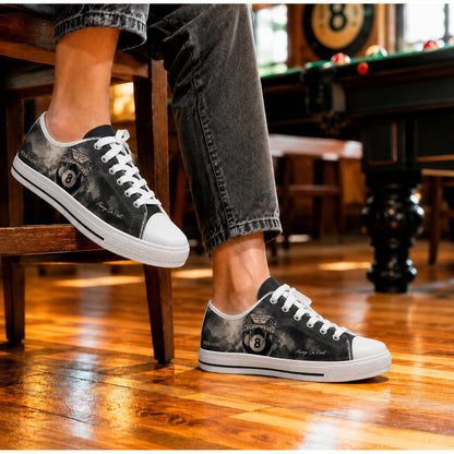 Snake Eight Ball Graphic Personalized Low Top Shoes Life Style