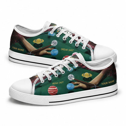 Space Billiards Cue Artistic Personalized Low Top Shoes