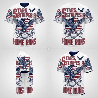 Collage Showing Front, Back, And Side Design Perspectives Of The Custom Eagle Baseball Jersey