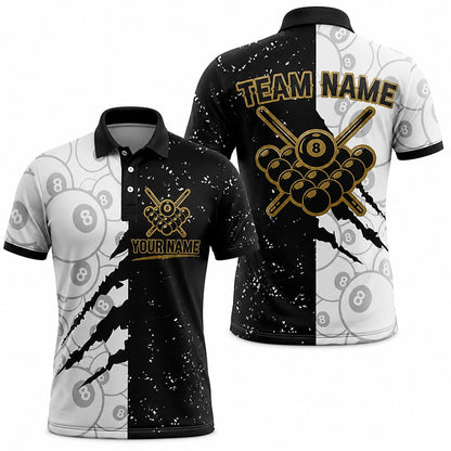 Team Name 8 Ball Sport Custom Billiard Polo Shirt