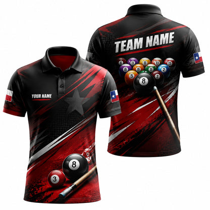 Team Name Billiards Sport Personalized Billiard Polo Shirt