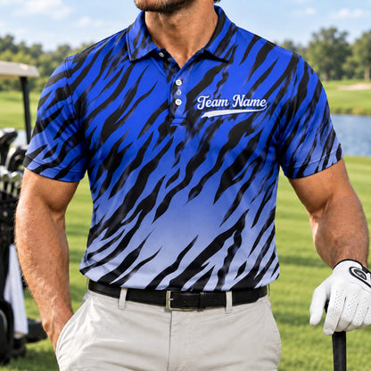 Team Name Your Name Sport Personalized Golf Polo Shirt Front View