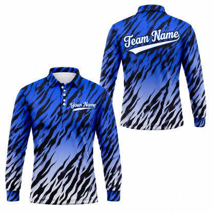 Team Name Your Name Sport Personalized Golf Polo Shirt Long Sleeve Polo