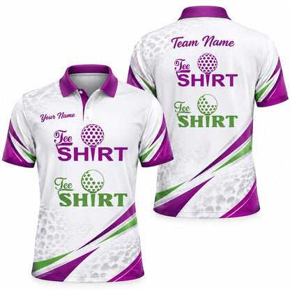 Tee Shirt Golf Typography Personalized Golf Polo Shirt