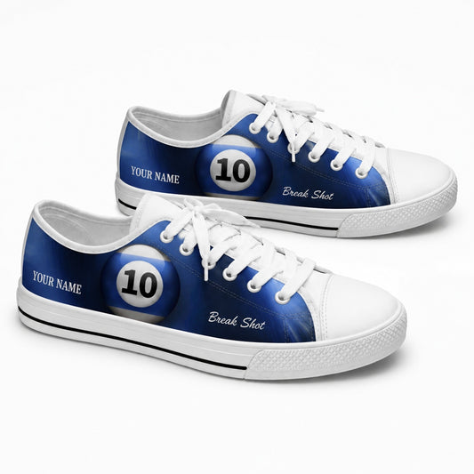 Ten Ball Billiards Design Graphic Personalized Low Top Shoes