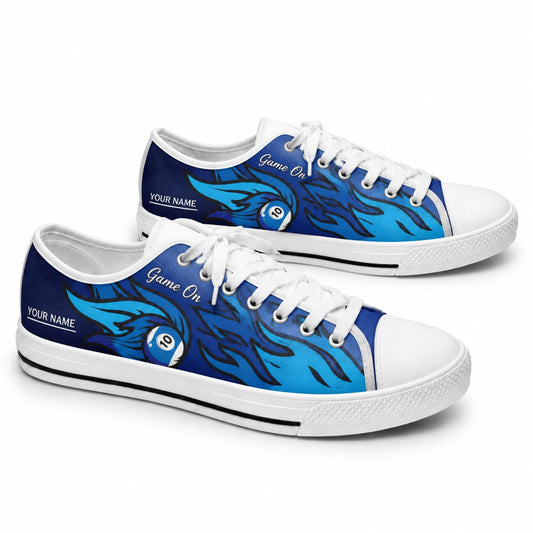Ten Ball Pool Design Graphic Personalized Low Top Shoes