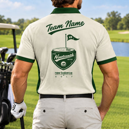 The Nineteenth Hole Personalized Golf Polo Shirt Back View