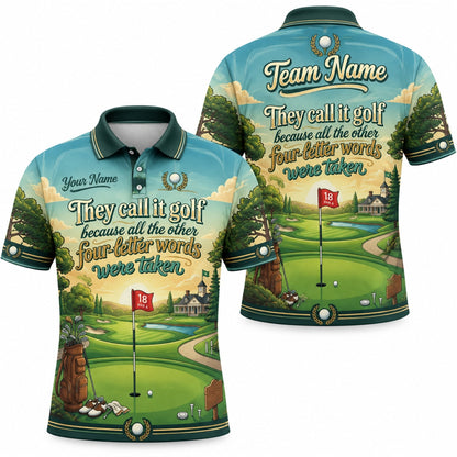 They Call It Golf Golf Humor Personalized Golf Polo Shirt