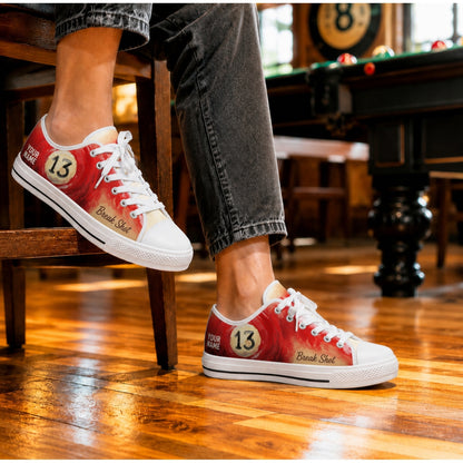 Thirteen Ball Pool Vintage Personalized Low Top Shoes Life Style