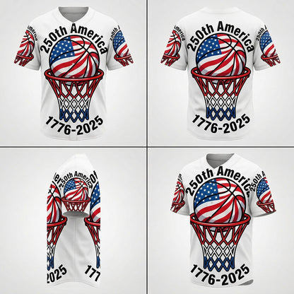 Collage Showing Front, Back, And Side Design Perspectives Of The Custom Basketball Baseball Jersey