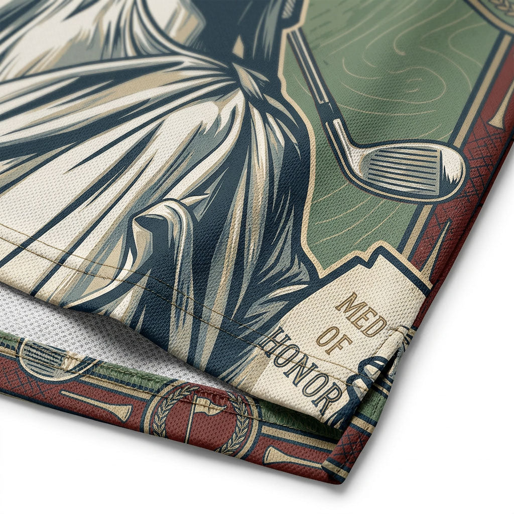 Close-up shot of the high-definition printed Statue of Liberty torch, big 250 digits, and retro scorecard elements.
