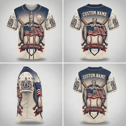 Multi-angle product display grid showcasing the front, back, side sleeve details, and Lincoln Memorial prints on the sleeves.