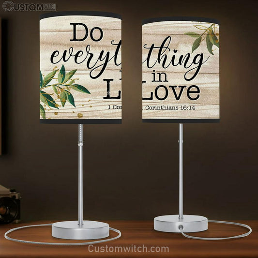 1 Corinthians 1614 Do Everything In Love Table Lamb Gift - Bible Verse Lamb Gift - Christian Bedroom Decor