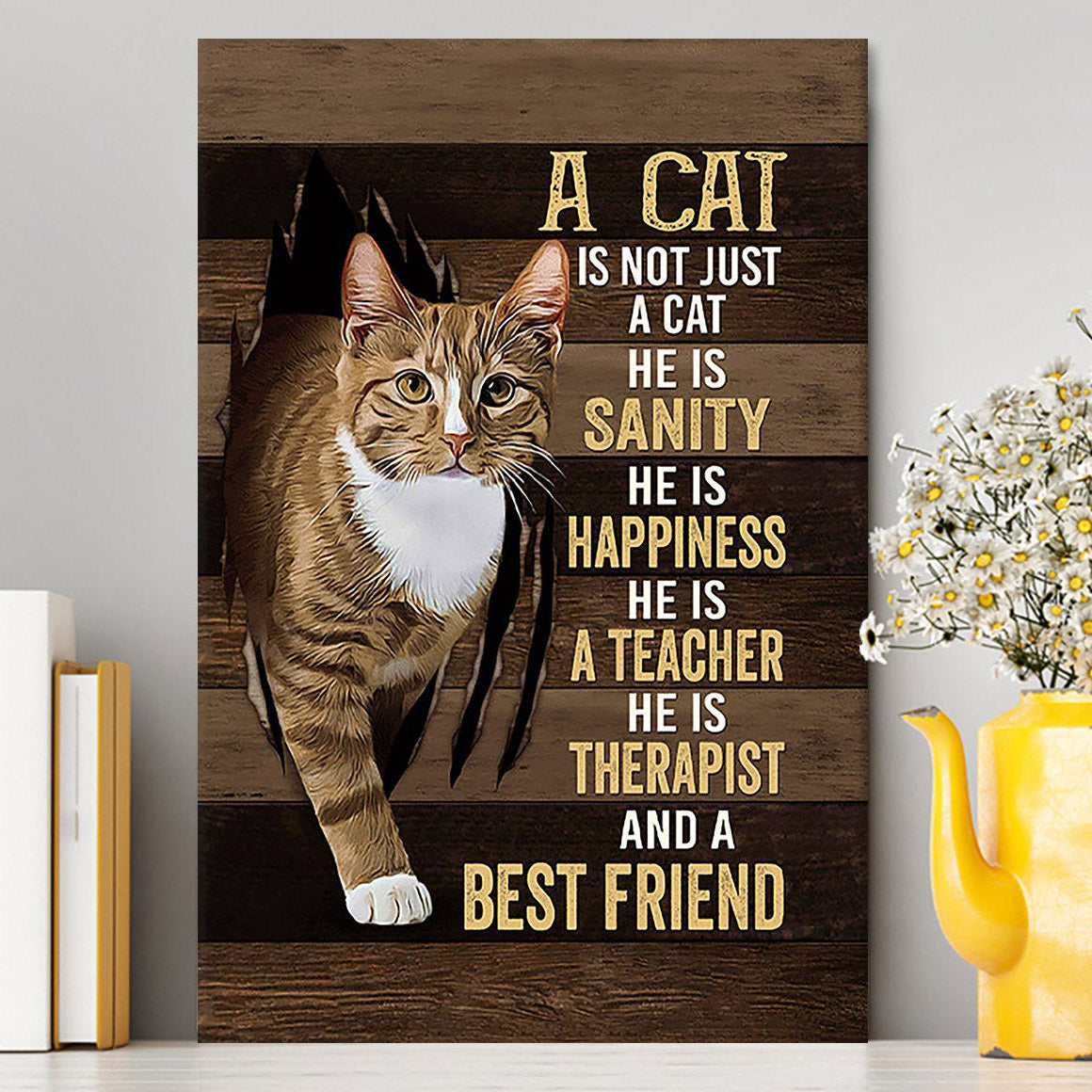 A Cat Is Not Just A Cat Canvas Art - Christian Wall Art Decor - Gift For Cat Lover Canvas