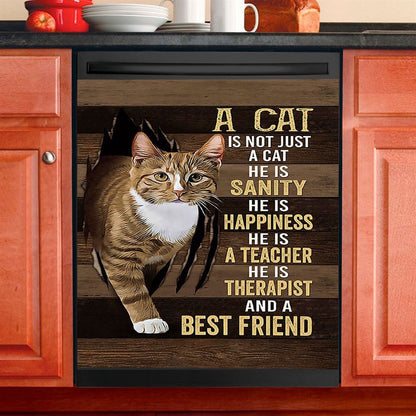 A Cat Is Not Just A Cat Dishwasher Cover, Christian Dishwasher Magnet Cover, Gift For Cat Lover Kitchen Decor