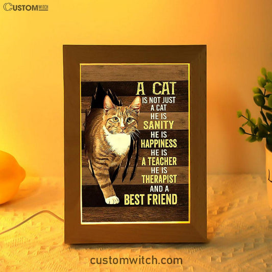 A Cat Is Not Just A Cat Frame Lamp Art - Christian Art Decor - Gift For Cat Lover Frame Lamp