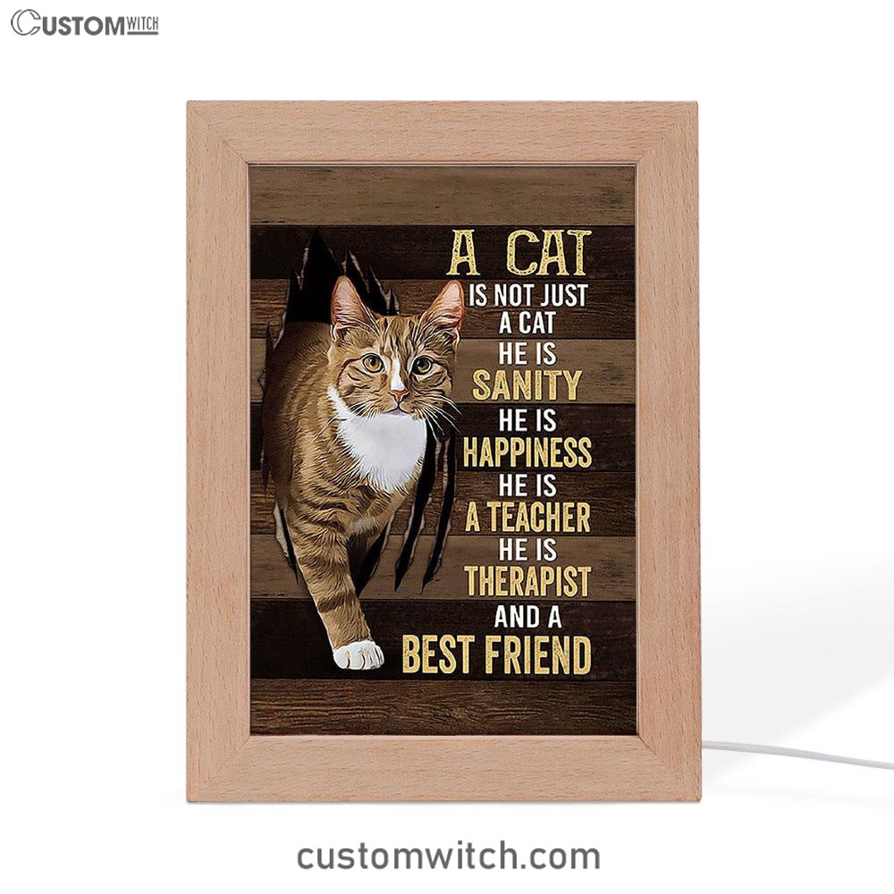 A Cat Is Not Just A Cat Frame Lamp Art - Christian Art Decor - Gift For Cat Lover Frame Lamp