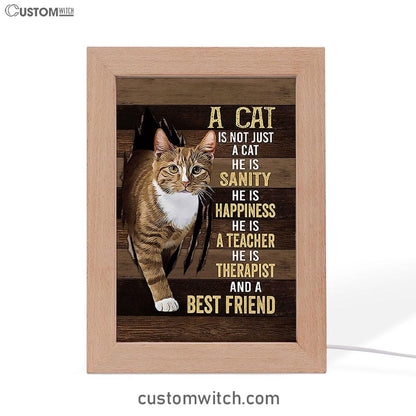 A Cat Is Not Just A Cat Frame Lamp Art - Christian Art Decor - Gift For Cat Lover Frame Lamp