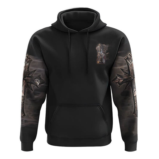 A Child Of God A Man Of Faith Lion Warrior All Over Print 3D Hoodie, Christian Hoodie, Christian Sweatshirt, Bible Verse Shirt