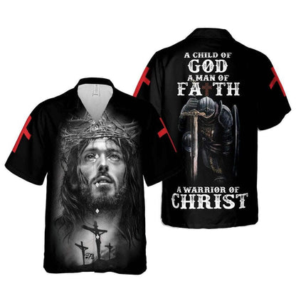 A Child Of God A Man Of Faith Religious Hawaiian Shirt For Men, Christian Hawaiian Shirt, Gift For Christian