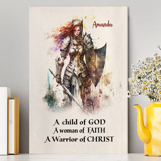 A Child Of God Personalized Canvas Wall Art - Christian Canvas Prints - Bible Verse Gift For Women Of God