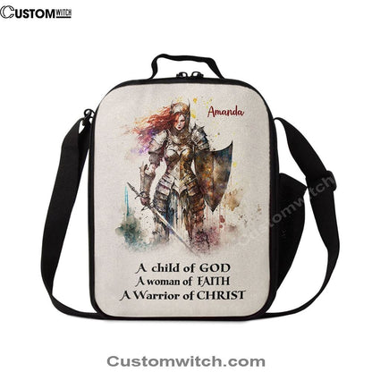 A Child Of God Personalized Lunch Bag, Christian Lunch Bag For School, Picnic, Religious Lunch Bag