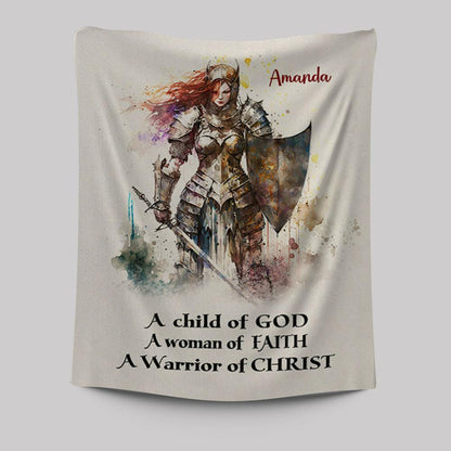 A Child Of God Personalized Tapestry Wall Art - Christian Tapestries Prints - Bible Verse Gift For Women Of God