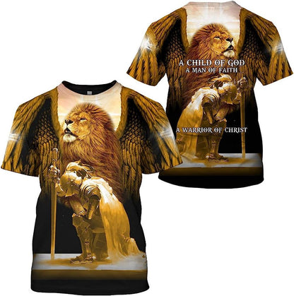 A Child Of God Woman Of Faith Warrior Of Christ All Over Print 3D T-Shirt, Gift For Christian, Jesus Shirt