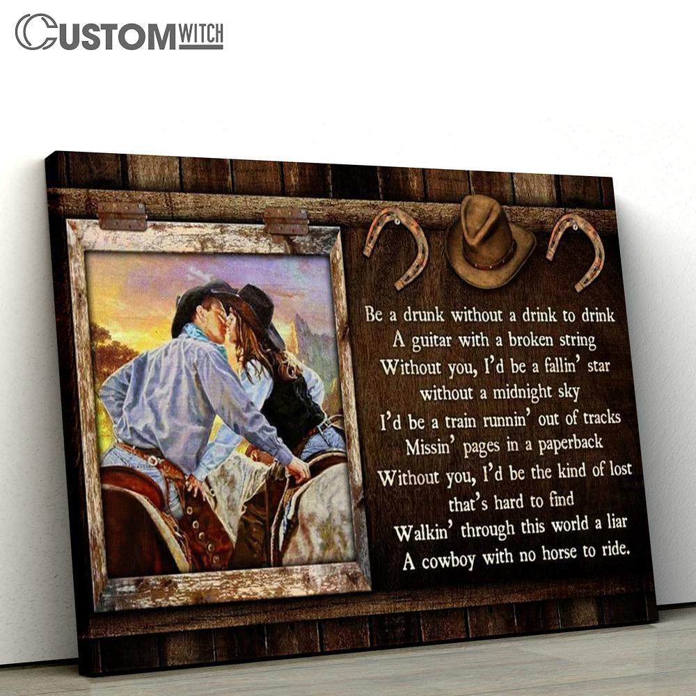 A Cowboy With No Horse To Ride Canvas Prints