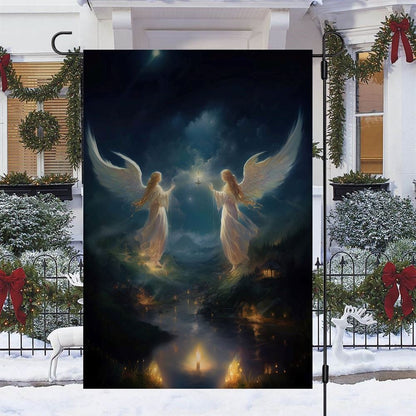 A Festive Beacon Of Hope Flag, Christmas Angel Garden Flag, Christmas Outdoor Decor Ideas