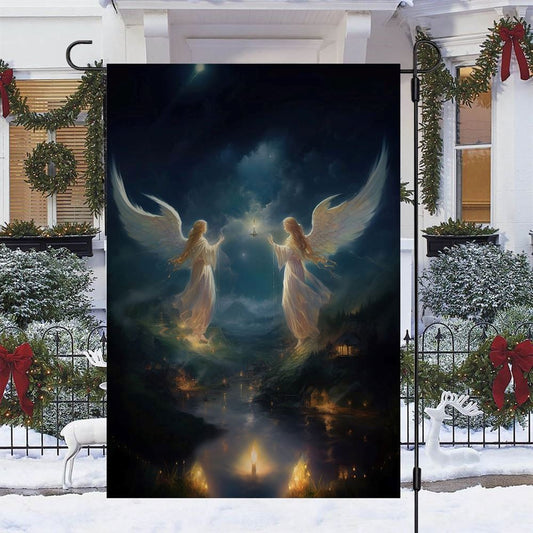 A Festive Beacon Of Hope Flag, Christmas Angel Garden Flag, Christmas Outdoor Decor Ideas